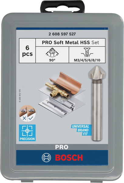 PRO Soft Metal HSS Kegelsenker Set, 6-tlg.