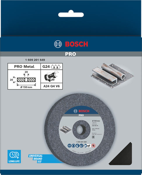 PRO Metal Schleifscheibe, 150 x 20 x 20 mm, G24