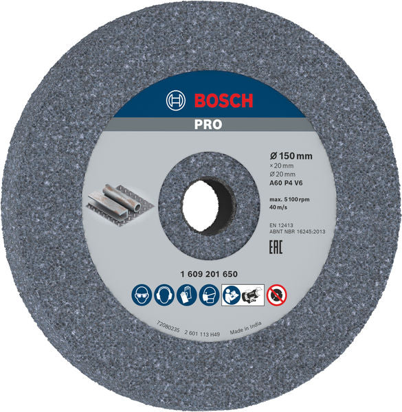 PRO Metal Schleifscheibe, 150 x 20 x 20 mm, G60