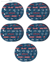 EXPERT O780 Foil Schleiffolie Set, 125 mm, G60/G80/G120/G180, G240, 55-tlg.