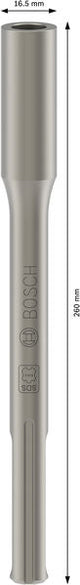 PRO SDS max Einschlaghilfe für Stahlstangen, 16,5 x 260 mm