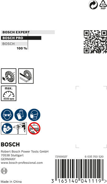 PRO Metal clean Scheibenbürste, gerader Schaft, 75 x 0,2 mm