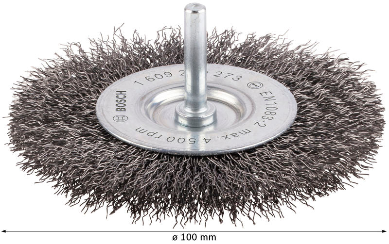 PRO Metal clean Scheibenbürste, zylindrischer Schaft, 100 x 0,3 mm