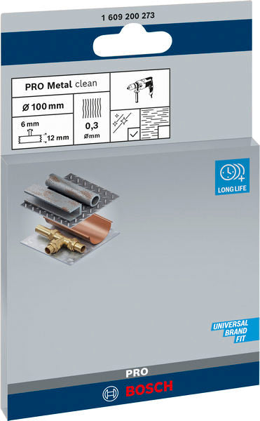 PRO Metal clean Scheibenbürste, zylindrischer Schaft, 100 x 0,3 mm