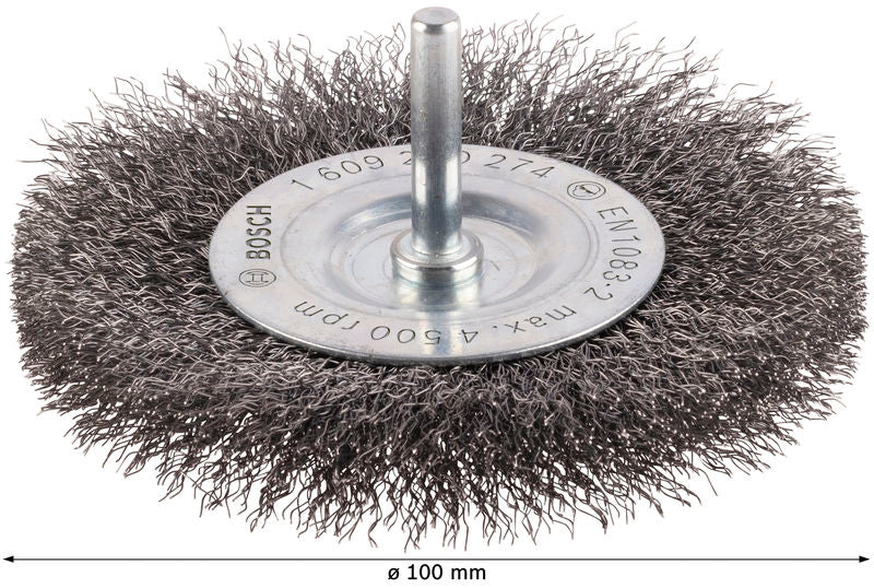 PRO Metal clean Scheibenbürste, zylindrischer Schaft, 100 x 0,2 mm