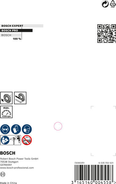 PRO Metal clean Scheibenbürste, zylindrischer Schaft, 100 x 0,2 mm