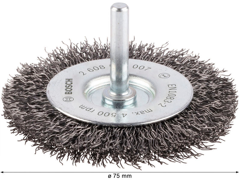 PRO Metal clean Scheibenbürste, gerader Schaft, 75 x 0,3 mm