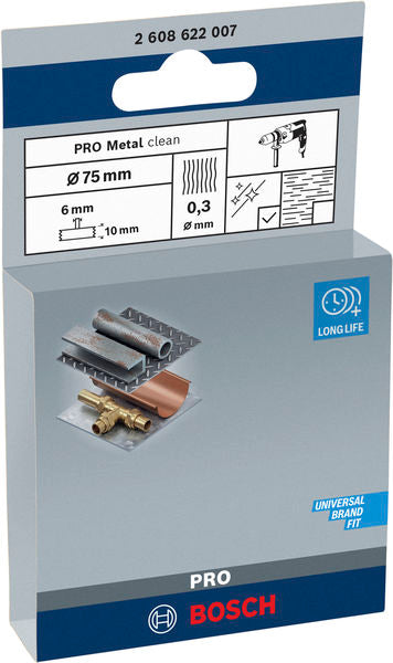 PRO Metal clean Scheibenbürste, gerader Schaft, 75 x 0,3 mm