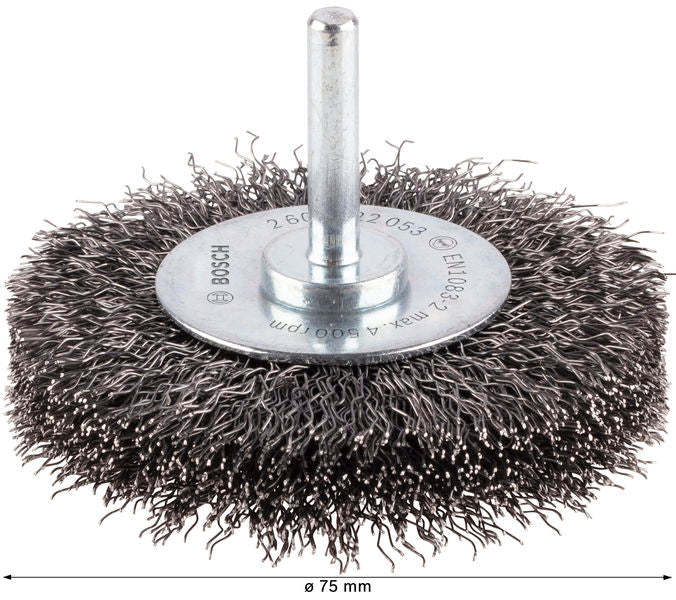 PRO Metal clean Scheibenbürste, gerader Schaft, 75 x 0,3 mm
