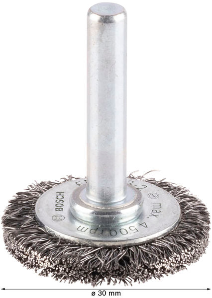 PRO Metal clean Scheibenbürste, gerader Schaft, 30 x 0,2 mm