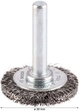 PRO Metal clean Scheibenbürste, gerader Schaft, 30 x 0,2 mm