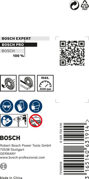 PRO Metal clean Scheibenbürste, gerader Schaft, 50 x 0,2 mm
