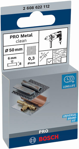 PRO Metal clean Scheibenbürste, gerader Schaft, 50 x 0,3 mm