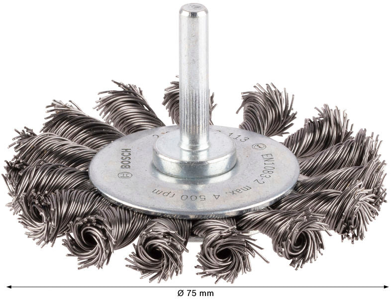 PRO Metal heavy Scheibenbürste, gerader Schaft, 75 x 0,5 mm
