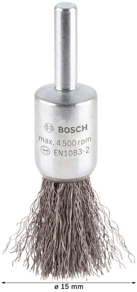 PRO Metal clean Topfbürste, gerader Schaft, 15 x 0,2 mm