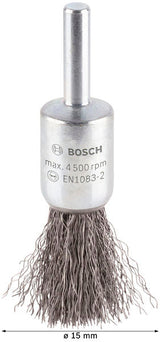PRO Metal clean Topfbürste, gerader Schaft, 15 x 0,2 mm