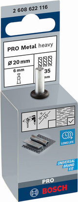 PRO Metal heavy Pinselbürste, gerader Schaft, 19 x 0,35 mm