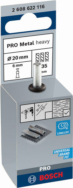 PRO Metal heavy Pinselbürste, gerader Schaft, 19 x 0,35 mm