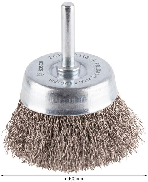 PRO Stainless Steel clean Topfbürste, gerader Schaft, 60 x 0,3 mm