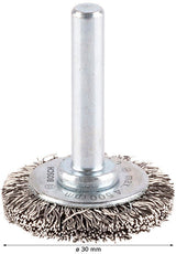 PRO Stainless Steel clean Scheibenbürste, gerader Schaft, 30 x 0.3 mm