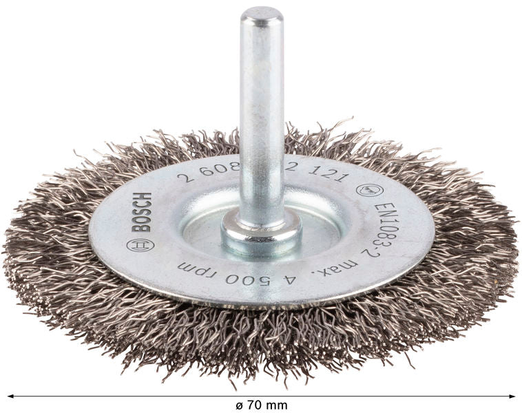 PRO Stainless Steel clean Scheibenbürste, gerader Schaft, 70 x 0,3 mm
