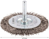 PRO Stainless Steel clean Scheibenbürste, gerader Schaft, 70 x 0,3 mm