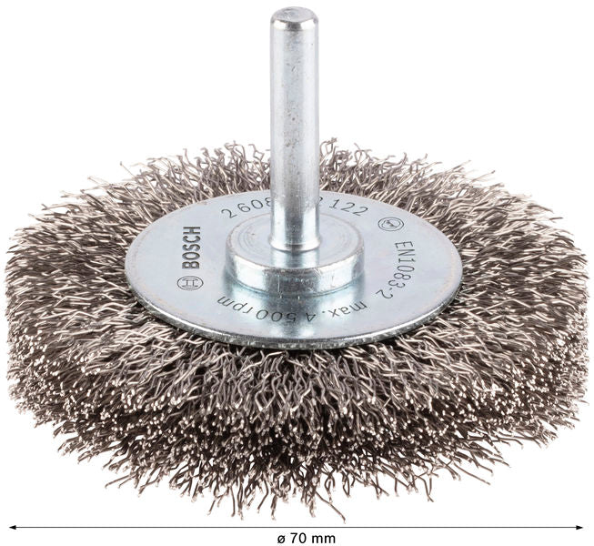 PRO Stainless Steel clean Scheibenbürste, gerader Schaft, 70 x 0,3 mm
