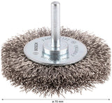 PRO Stainless Steel clean Scheibenbürste, gerader Schaft, 70 x 0,3 mm