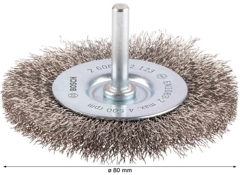 PRO Stainless Steel clean Scheibenbürste, gerader Schaft, 80 x 0,2 mm