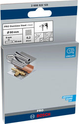 PRO Stainless Steel clean Scheibenbürste, gerader Schaft, 80 x 0,2 mm