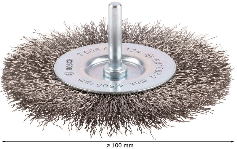 PRO Stainless Steel clean Scheibenbürste, gerader Schaft, 100 x 0,3 mm