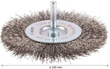 PRO Stainless Steel clean Scheibenbürste, gerader Schaft, 100 x 0,3 mm