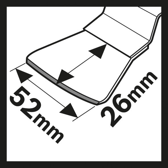 HCS Schaber ATZ 52 SC, biegesteif, 52 x 26 mm, 10er-Pack