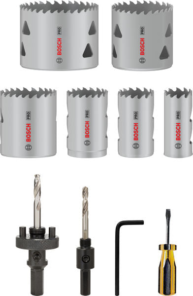 PRO Multi Material Lochsägen-Set, 22-64mm, 12-tlg.