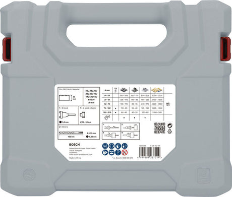 PRO Multi Material Lochsäge Q-Lock Halter-Set, 15-tlg.