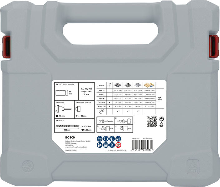 PRO Multi Material Lochsäge Q-Lock Halter-Set, 10-tlg.