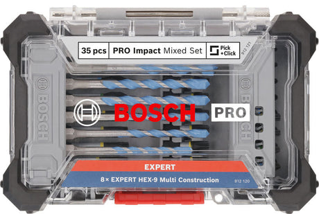 PRO Impact Schrauberbits und Multi Construction Bohrer Set, 35-tlg.