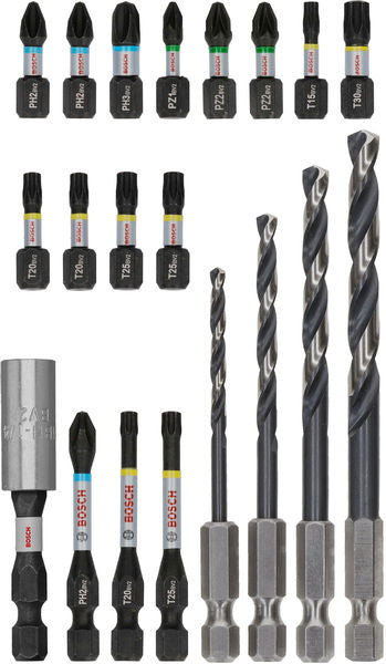 PRO Impact Schrauberbits und Metallbohrer Set, 20-tlg.