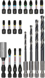 PRO Impact Schrauberbits und Metallbohrer Set, 20-tlg.