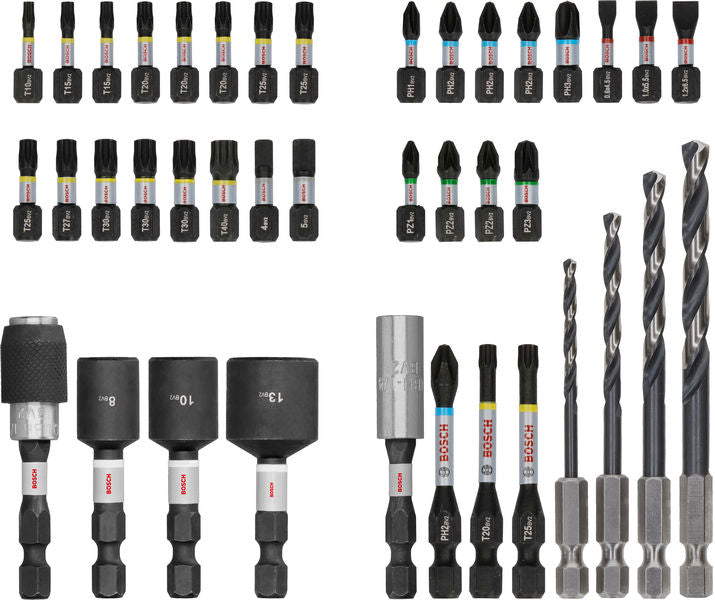 PRO Impact Schrauberbits und Metallbohrer Set, 40-tlg.