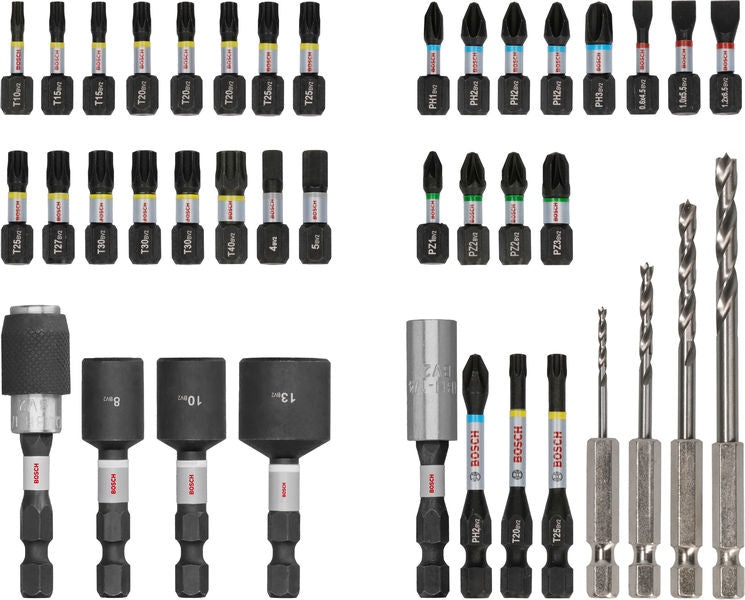 PRO Impact Schrauberbits und Holzbohrer Set, 40-tlg.