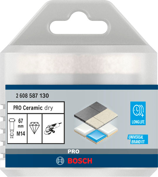 PRO Ceramic dry Trockenbohrkrone, 67 x 35 x 22.23 mm
