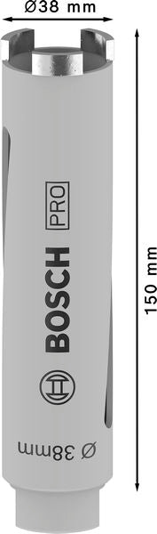 PRO Trockenbohrkrone, 38 x 150 mm, G 1/2 Zoll