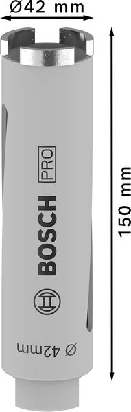 PRO Trockenbohrkrone, 42 x 150 mm, G 1/2 Zoll