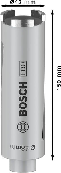 PRO Trockenbohrkrone, 48 x 150 mm, G 1/2 Zoll