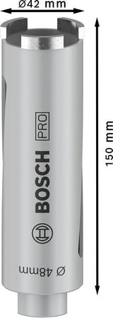 PRO Trockenbohrkrone, 48 x 150 mm, G 1/2 Zoll