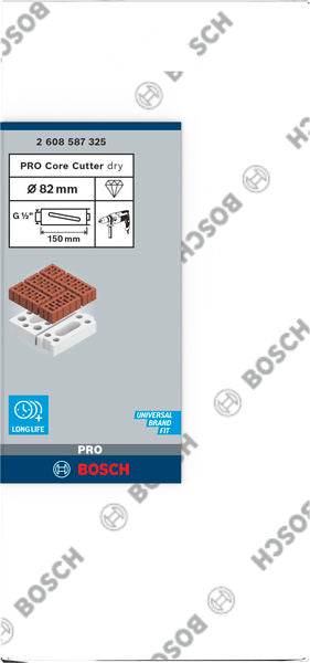 PRO Trockenbohrkrone, 82 x 150 mm, G 1/2 Zoll