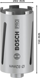 PRO Trockenbohrkrone, 82 x 150 mm, G 1/2 Zoll