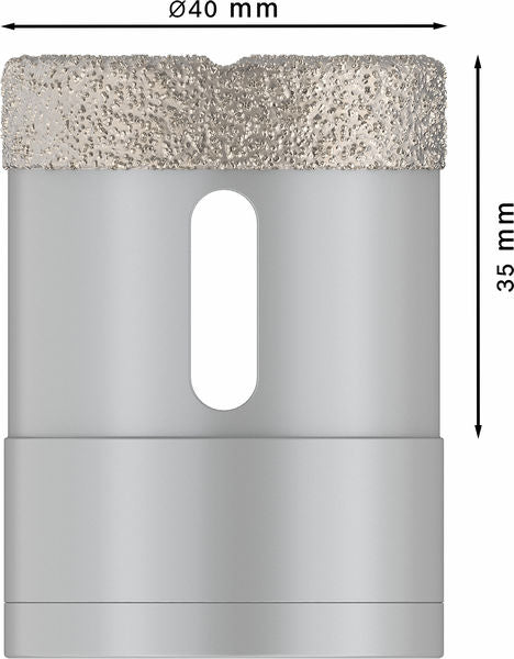 PRO Ceramic dry Trockenbohrkrone, 40 x 35 mm, X-Lock