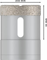 PRO Ceramic dry Trockenbohrkrone, 40 x 35 mm, X-Lock